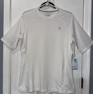 Coolibar Devi Fitness T-Shirt Womens S White Moisture Wicking